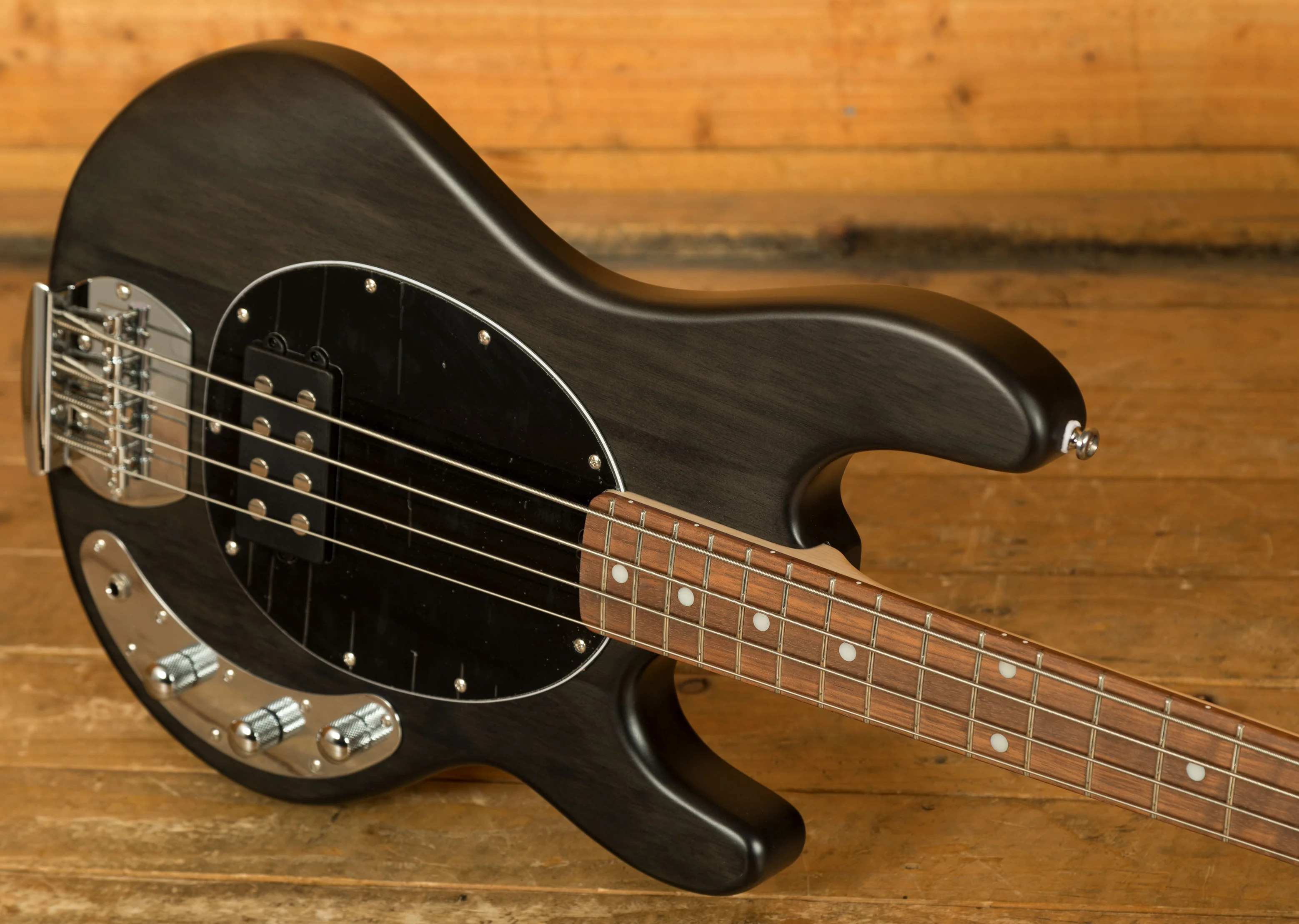 Sterling RAY4 SUB Series StingRay Bass - Trans Black Satin