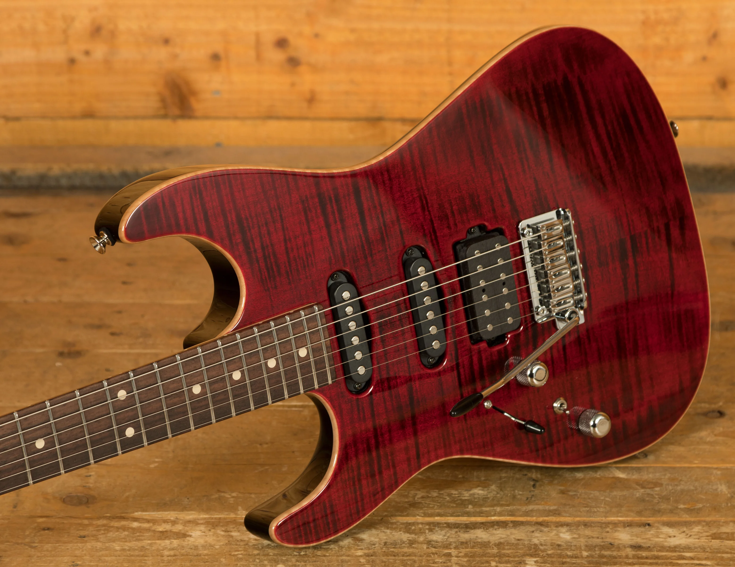 Tom Anderson Hollow Drop Top | Cajun Red w/Binding *Left-Handed*