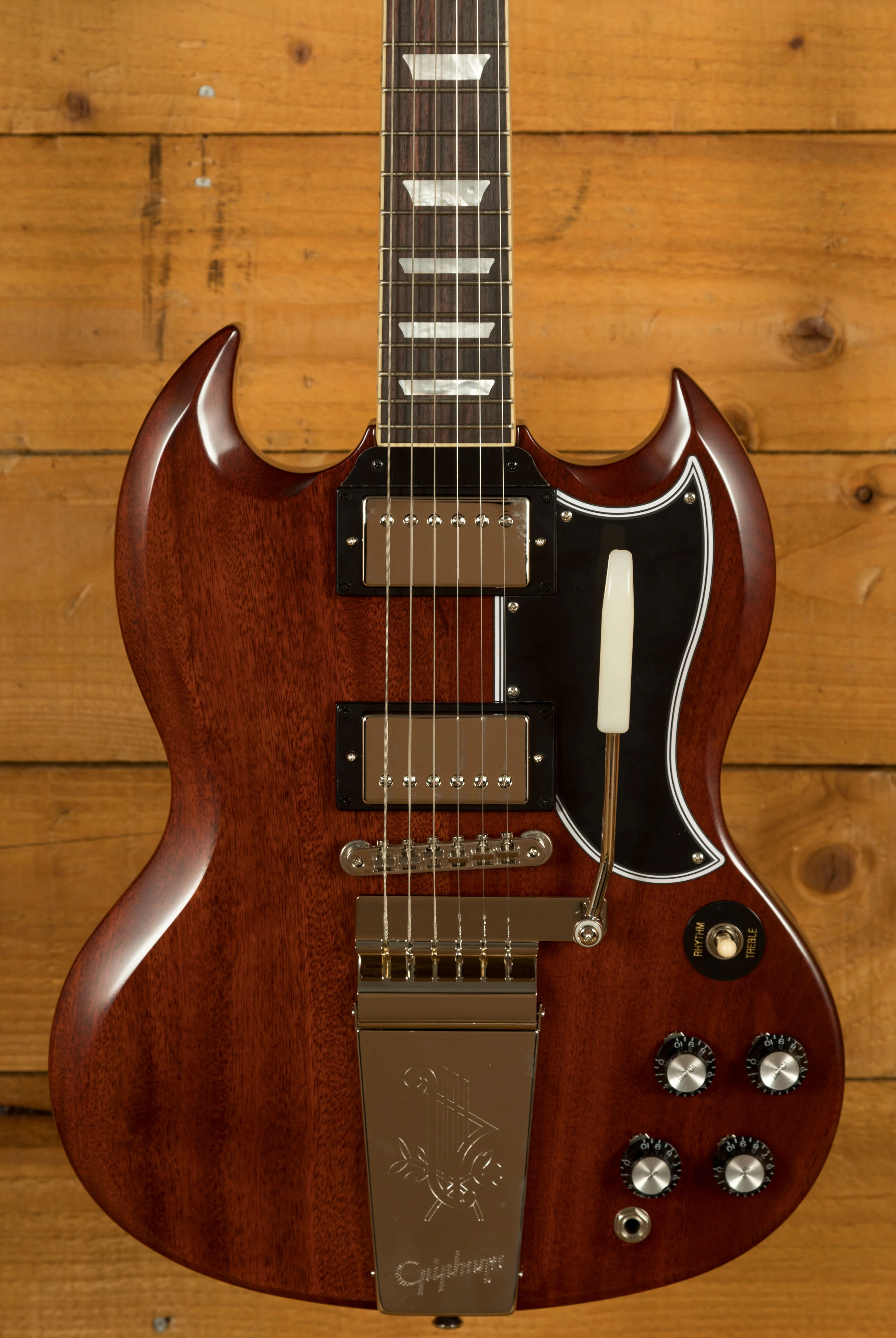 Epiphone 1964 SG Standard Maestro Vibrola Cherry Red | Peach Guitars