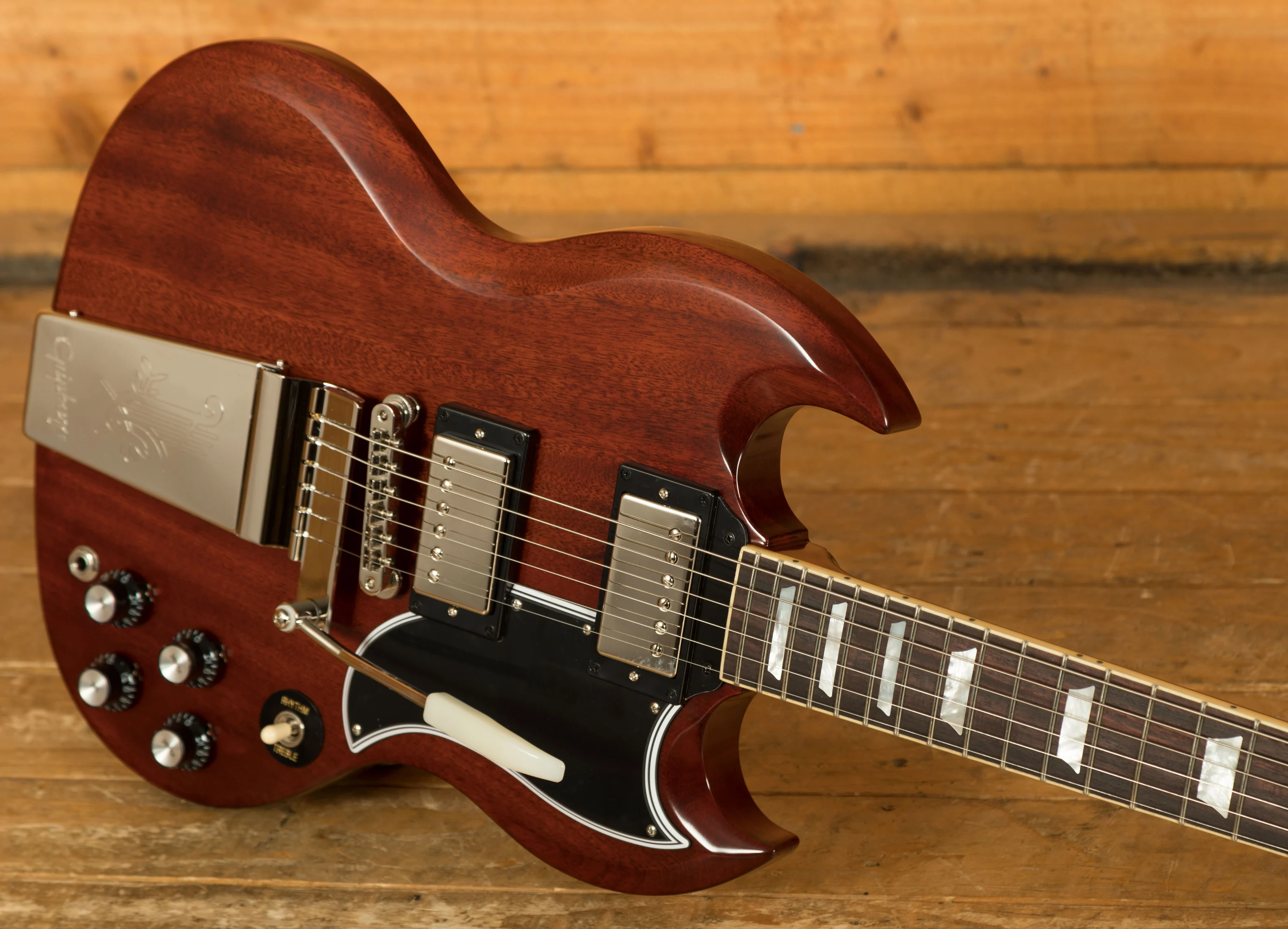 Epiphone 1964 SG Standard Maestro Vibrola Cherry Red | Peach Guitars