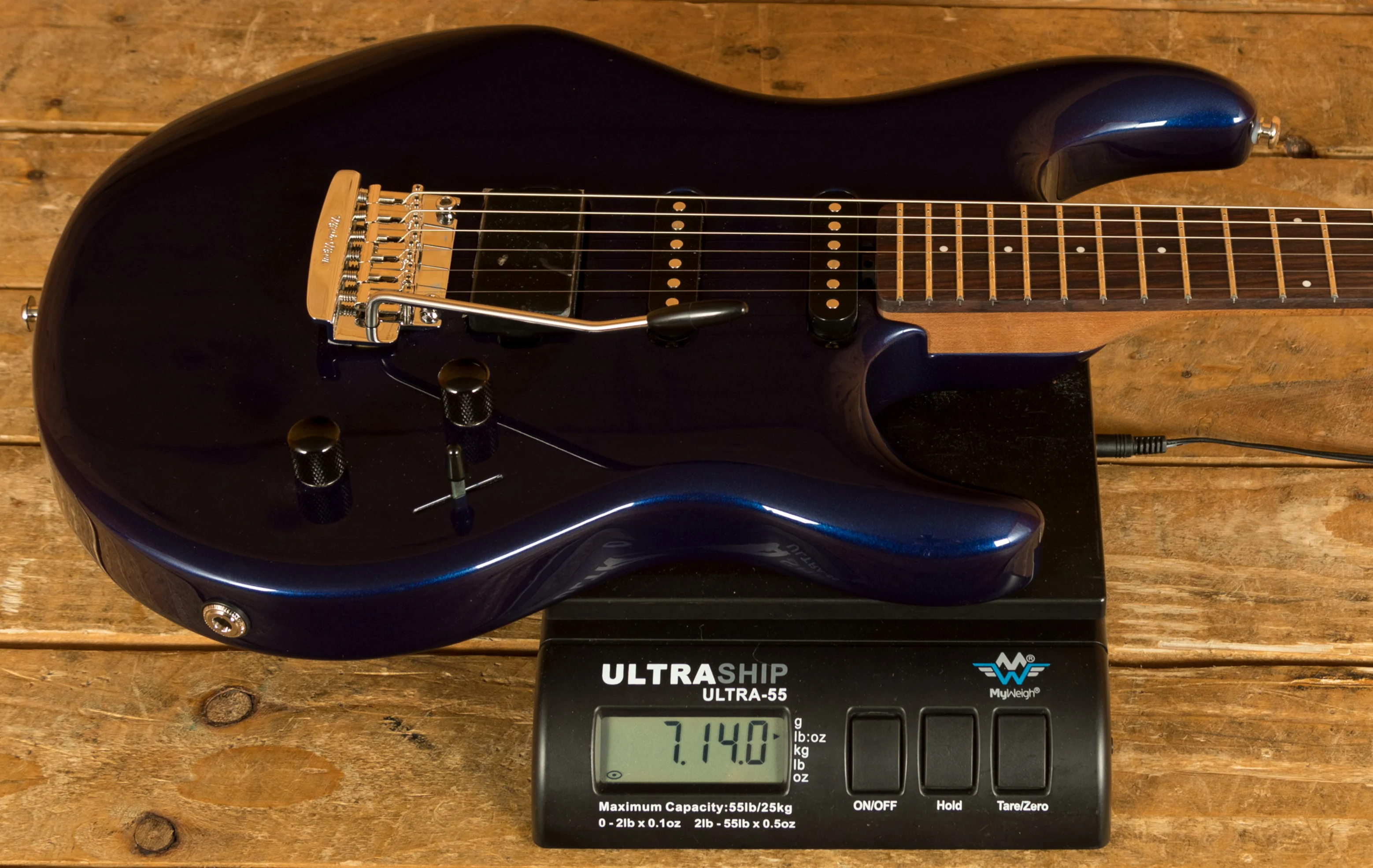 Music Man Steve Lukather Collection | Luke 4 HSS - Butane Blue