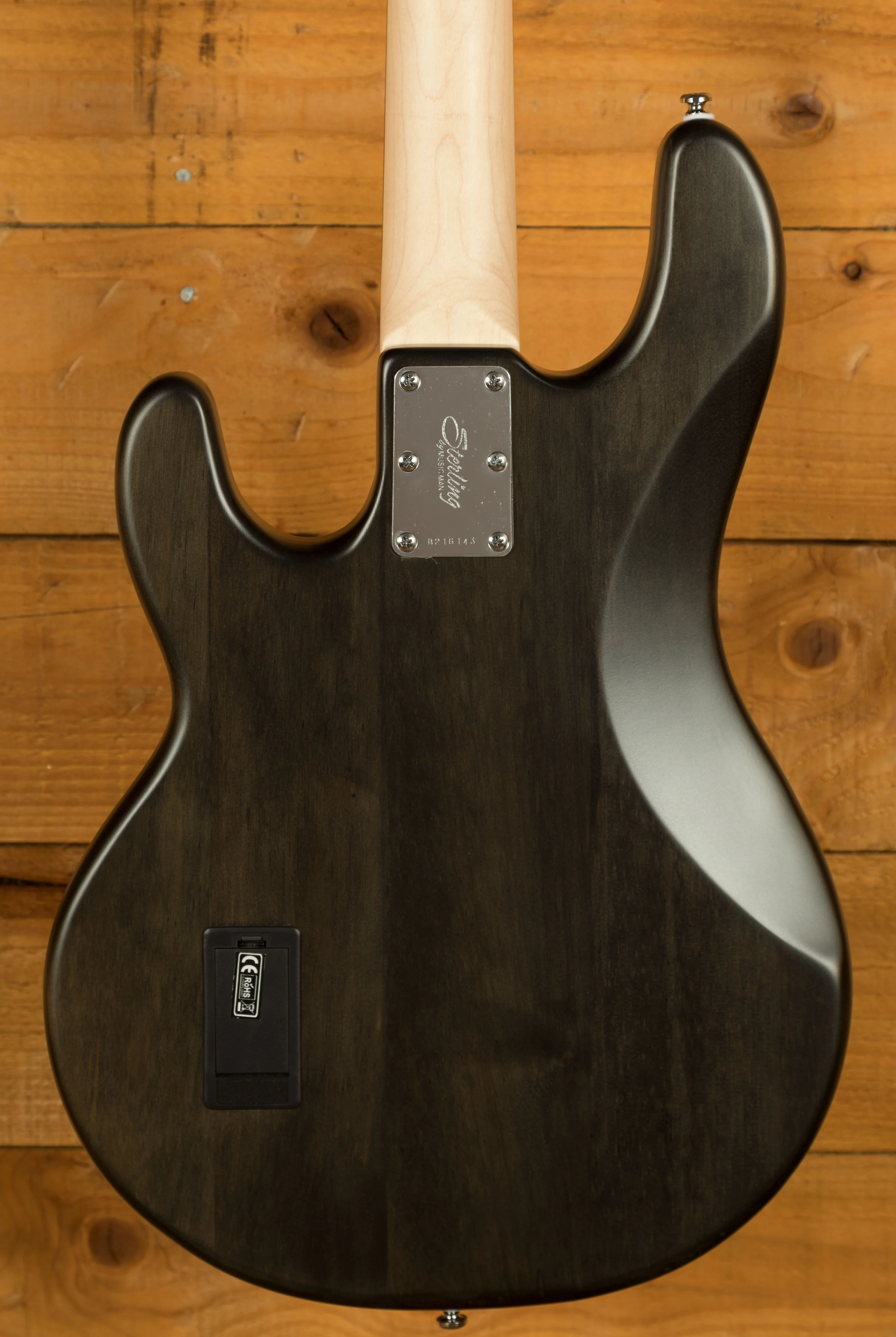 Sterling RAY4 SUB Series StingRay Bass - Trans Black Satin