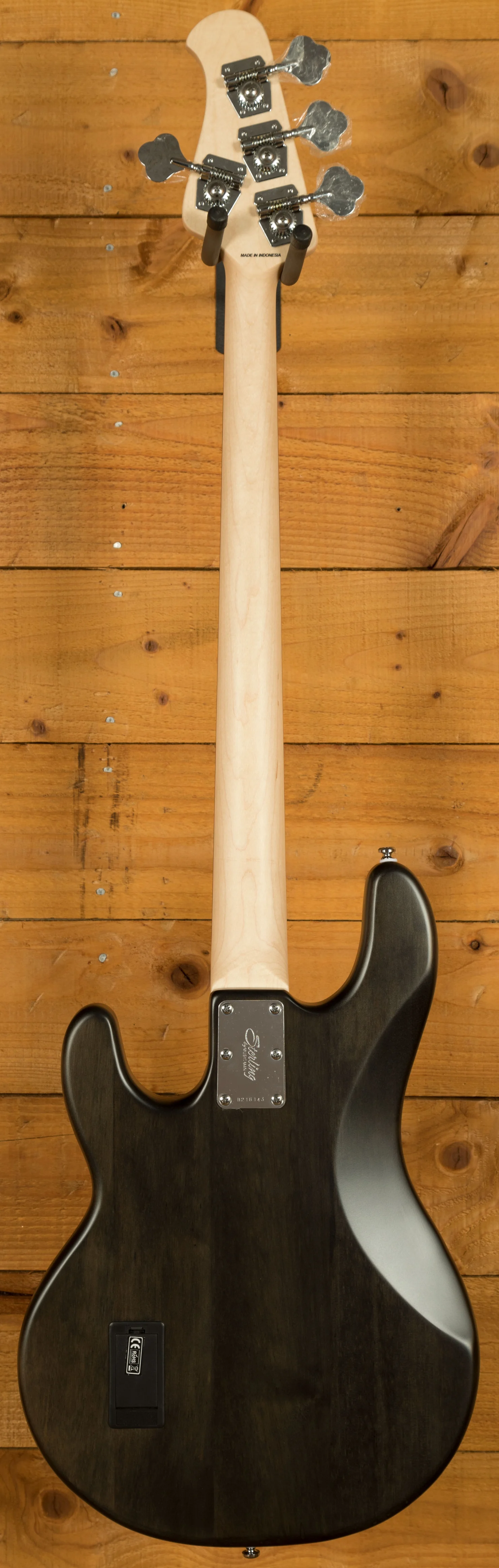 Sterling RAY4 SUB Series StingRay Bass - Trans Black Satin