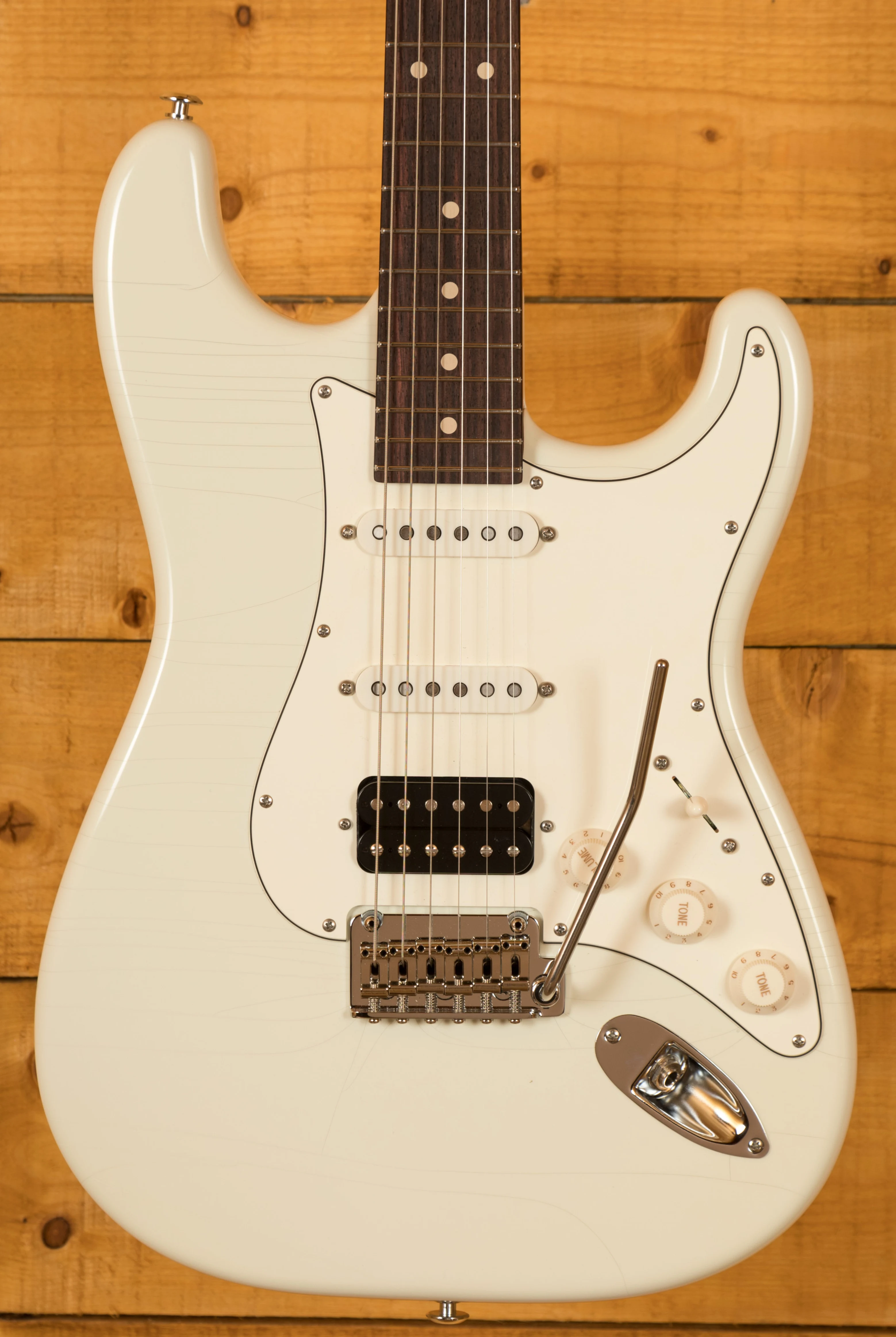 Suhr Classic S Antique Olympic White one-off with Roasted Maple