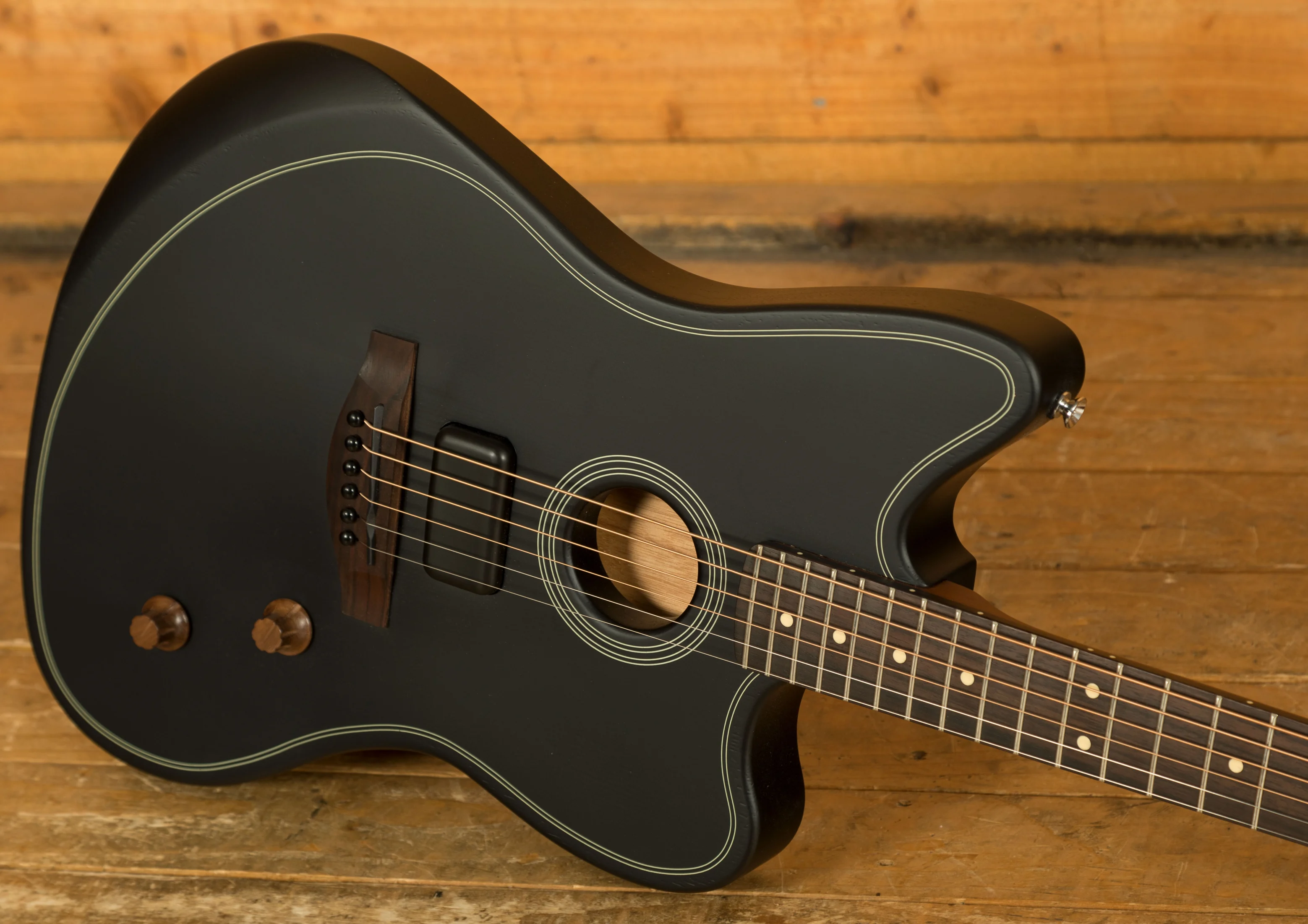 Fender Acoustasonic Standard Jazzmaster - Rosewood - Black