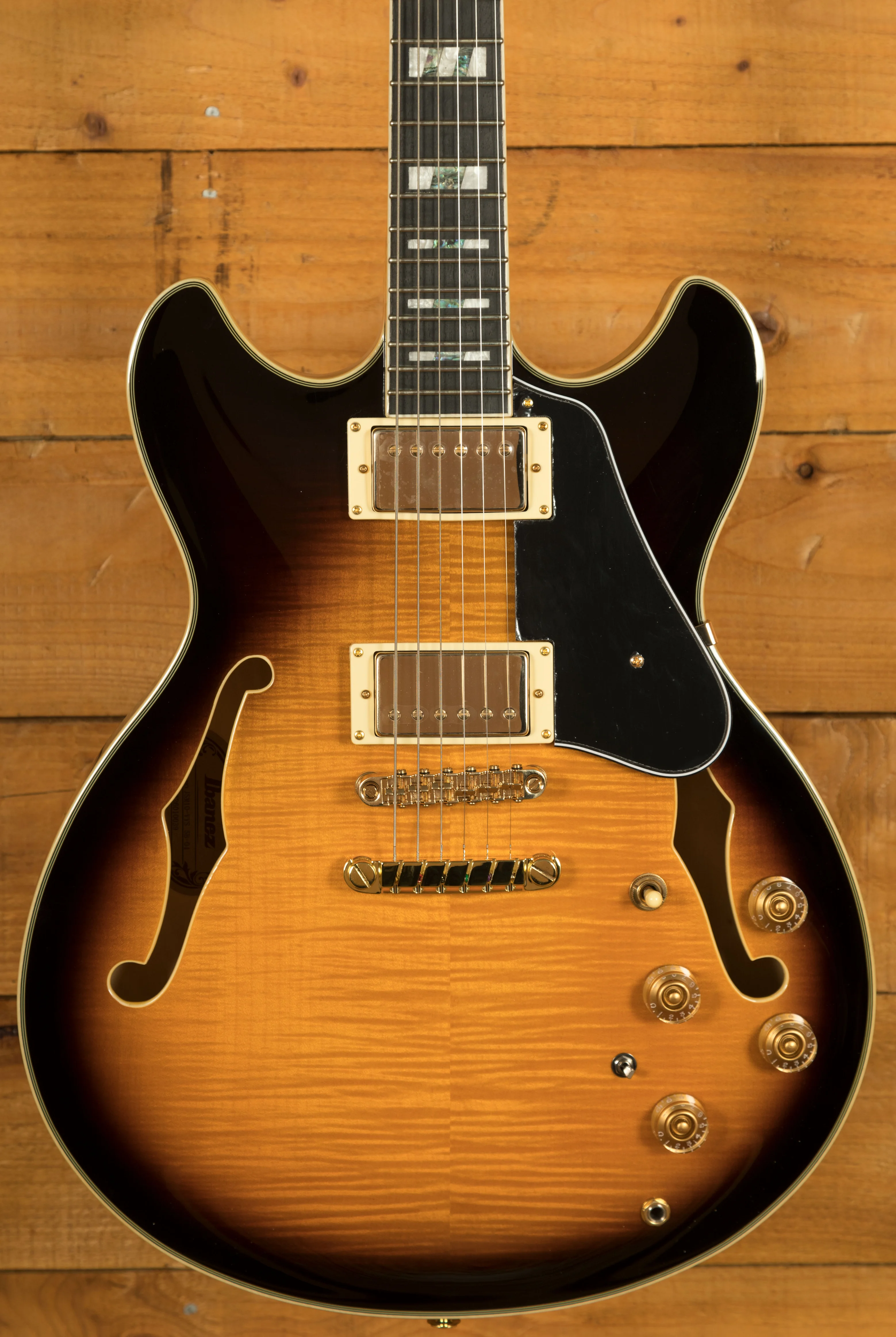 Ibanez JSM10 John Scofield Hollow Body - Walnut - Vintage Yellow