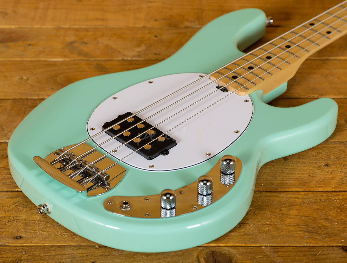 Music Man Sterling Sub Ray 4 Bass - Mint Green - Peach Guitars