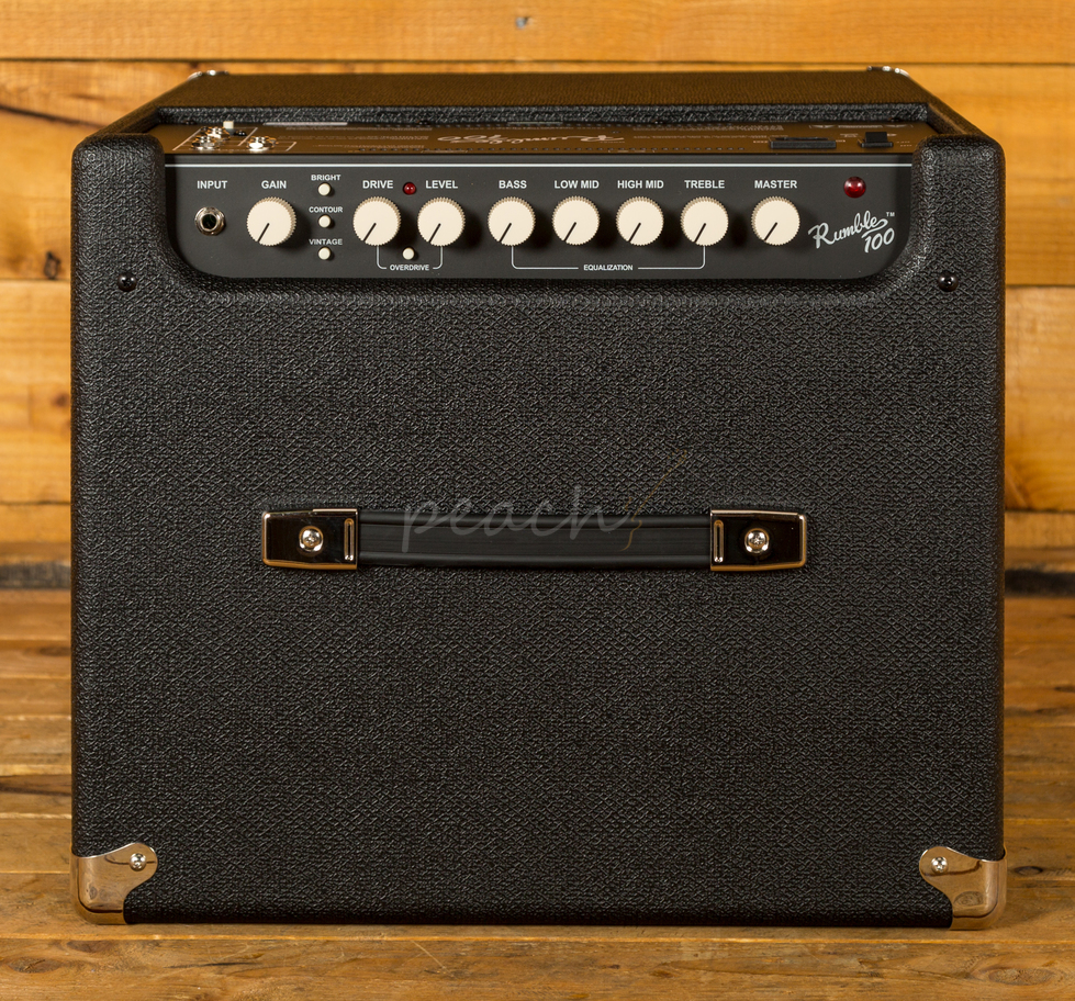 Fender Rumble 100 V3 Bass Combo Amp Peach Guitars