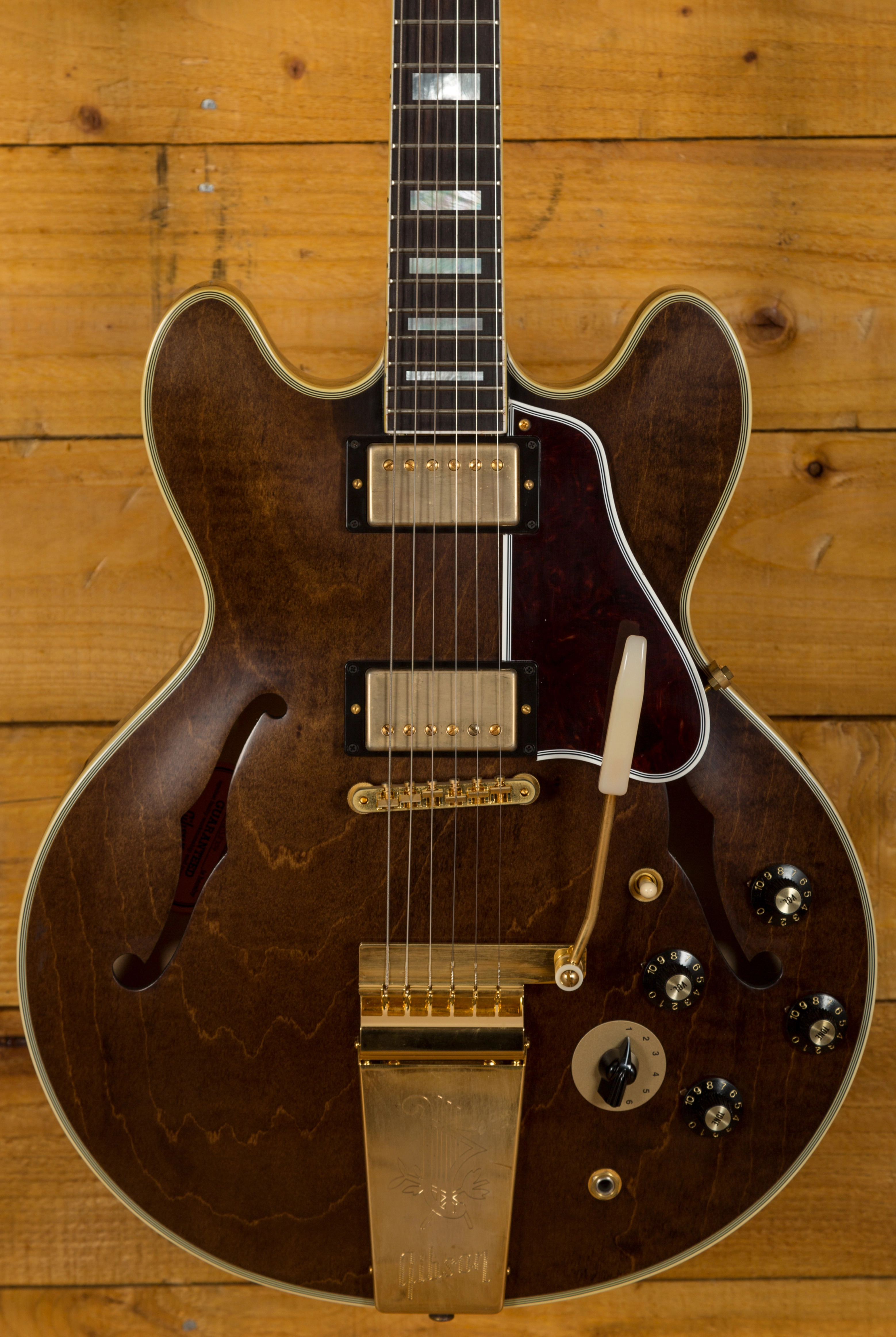 Gibson Memphis ES355 Walnut Maestro VOS Varitone Peach Guitars