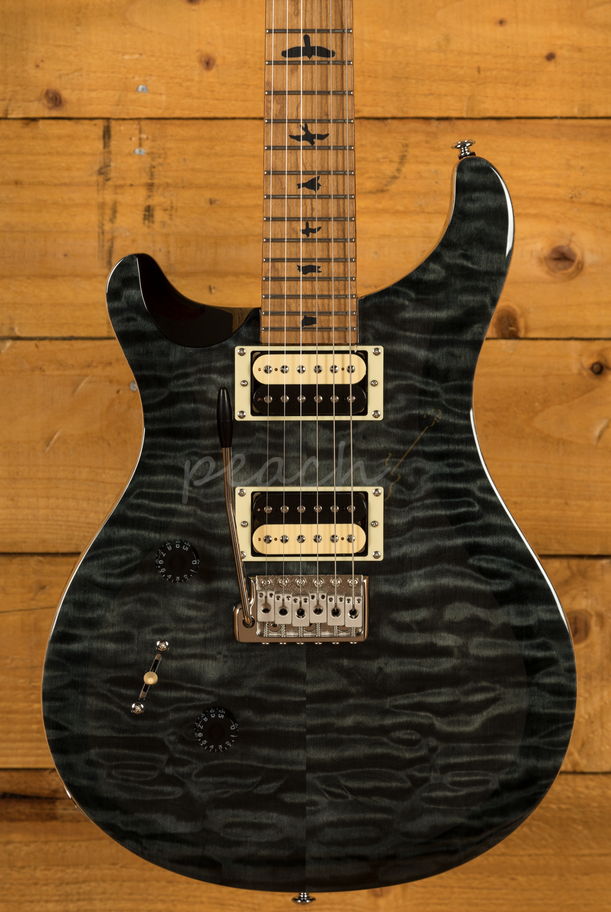 PRS SE Custom 24 Quilt Grey Black Torrified Maple Ltd LH - Peach Guitars