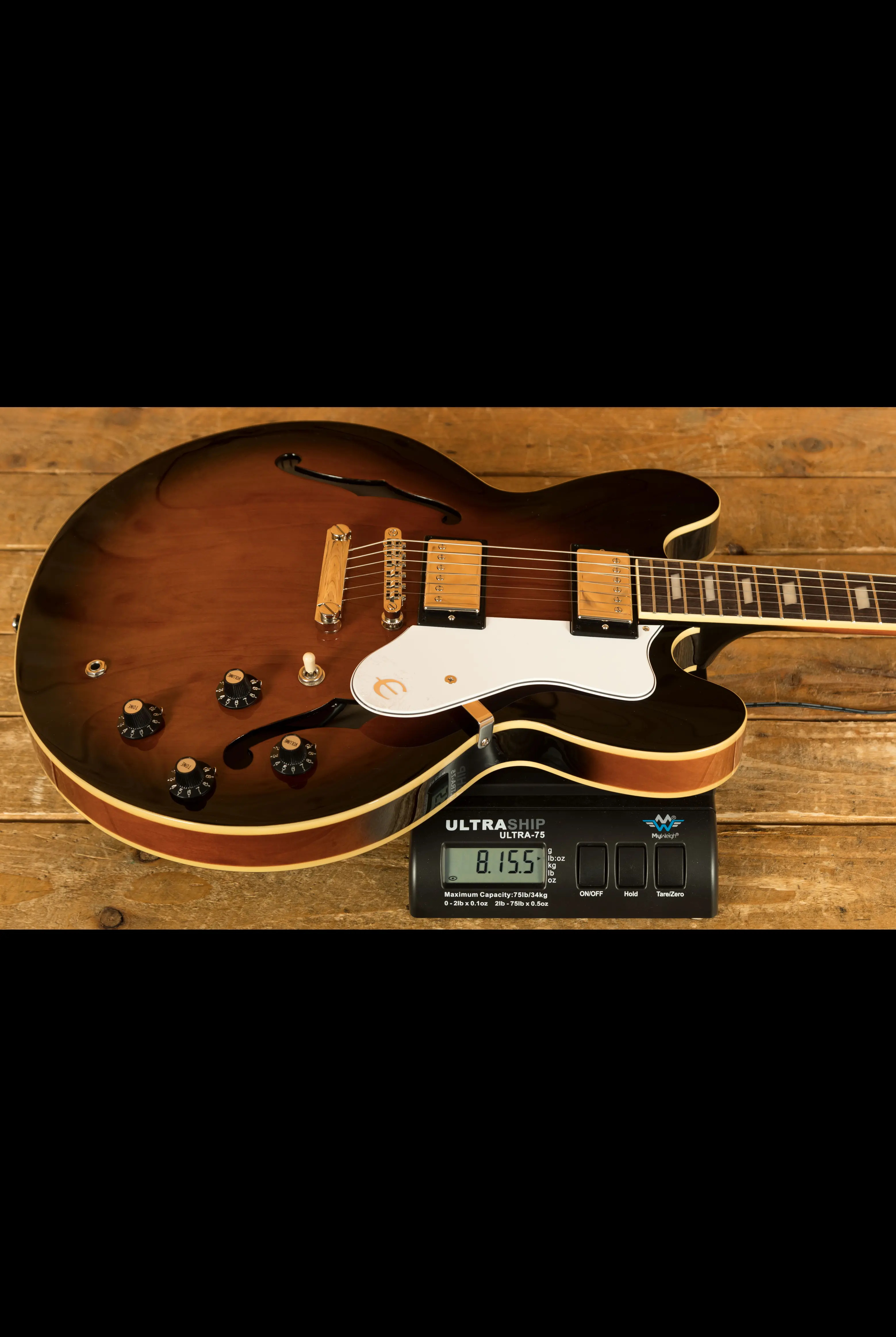 Epiphone Bonehead Riviera - Dark Tobacco Burst