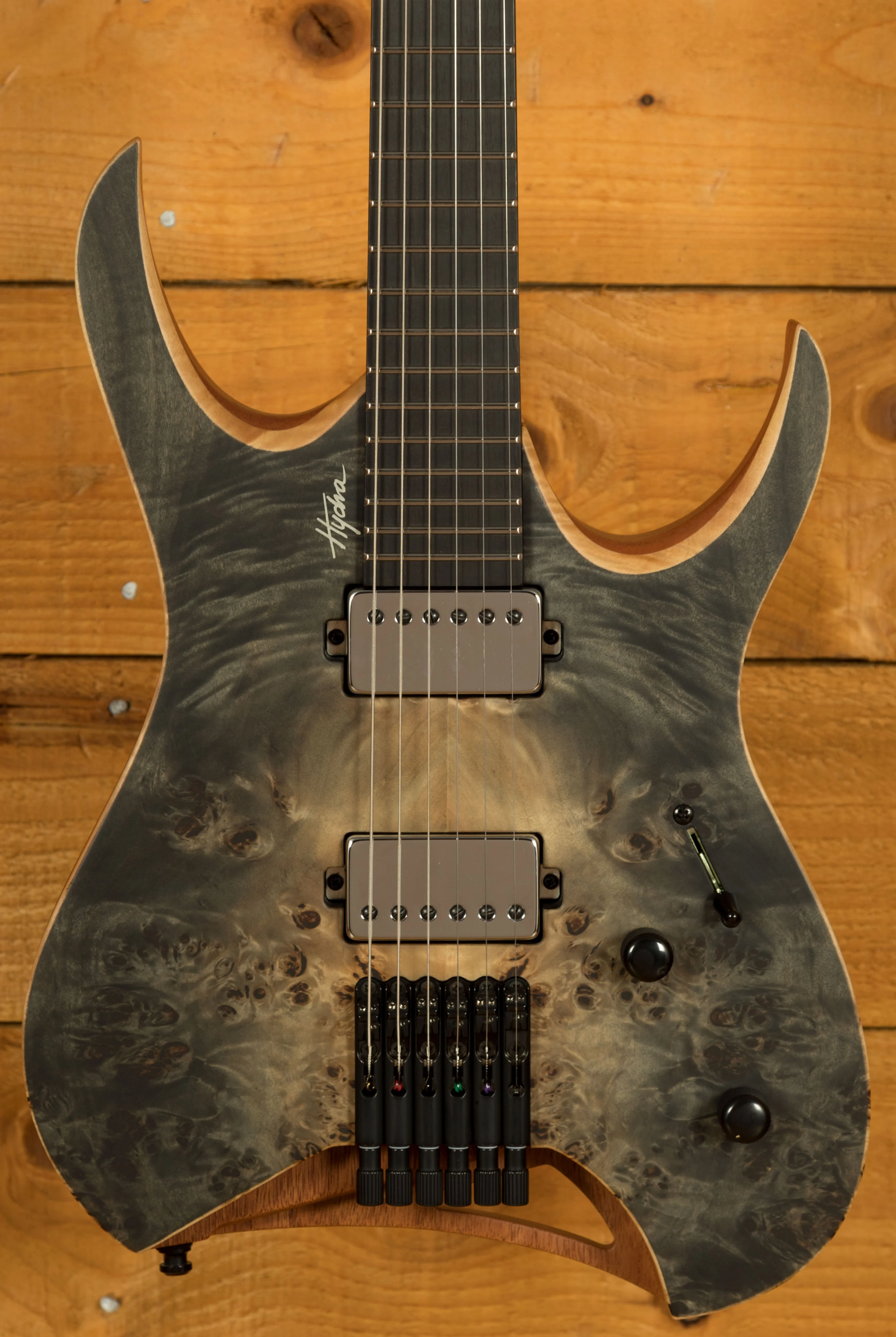 Mayones Hydra Elite 6 - Ebony - Trans Natural Fade Black Burst Out
