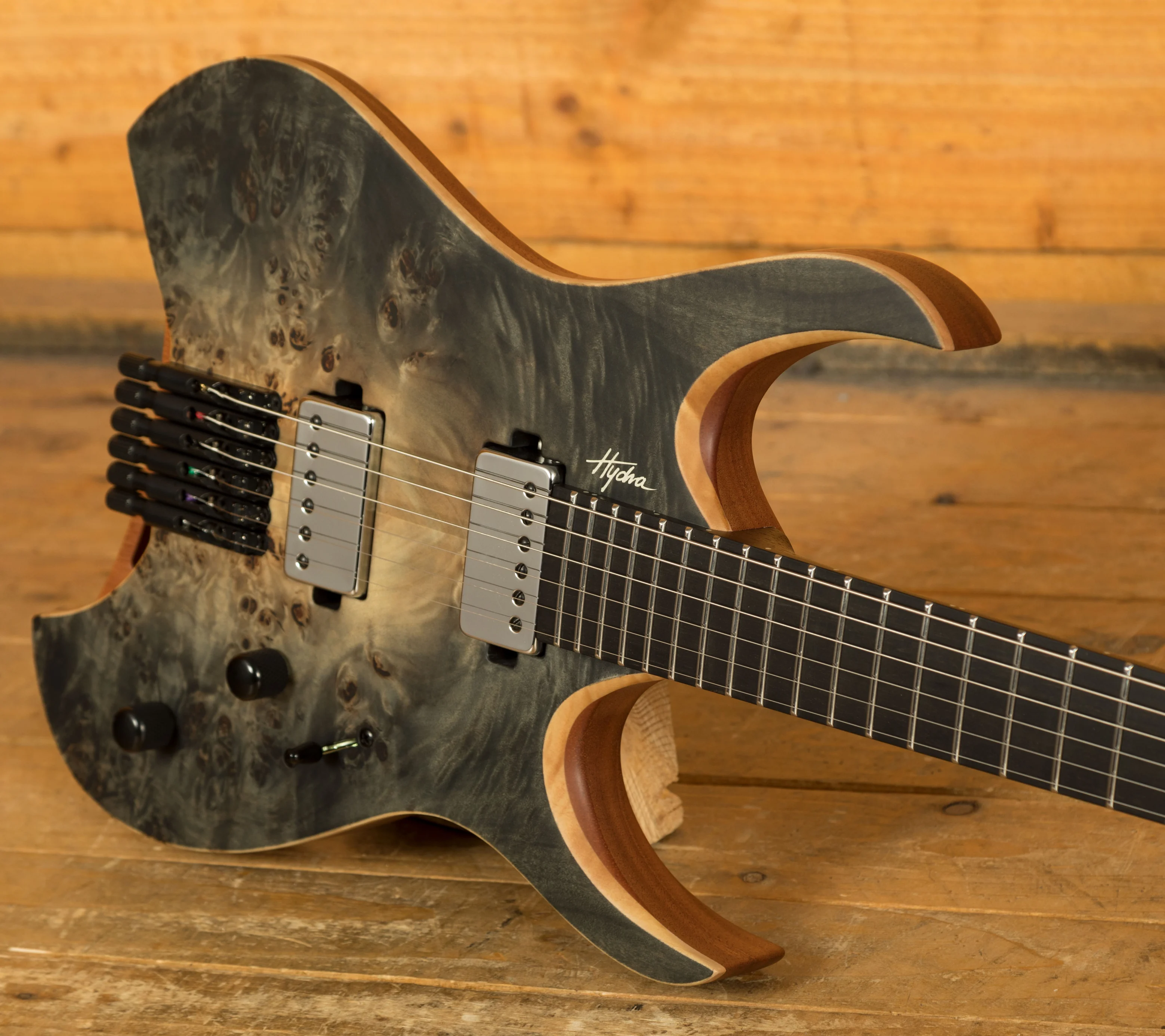 Mayones Hydra Elite 6 - Ebony - Trans Natural Fade Black Burst Out