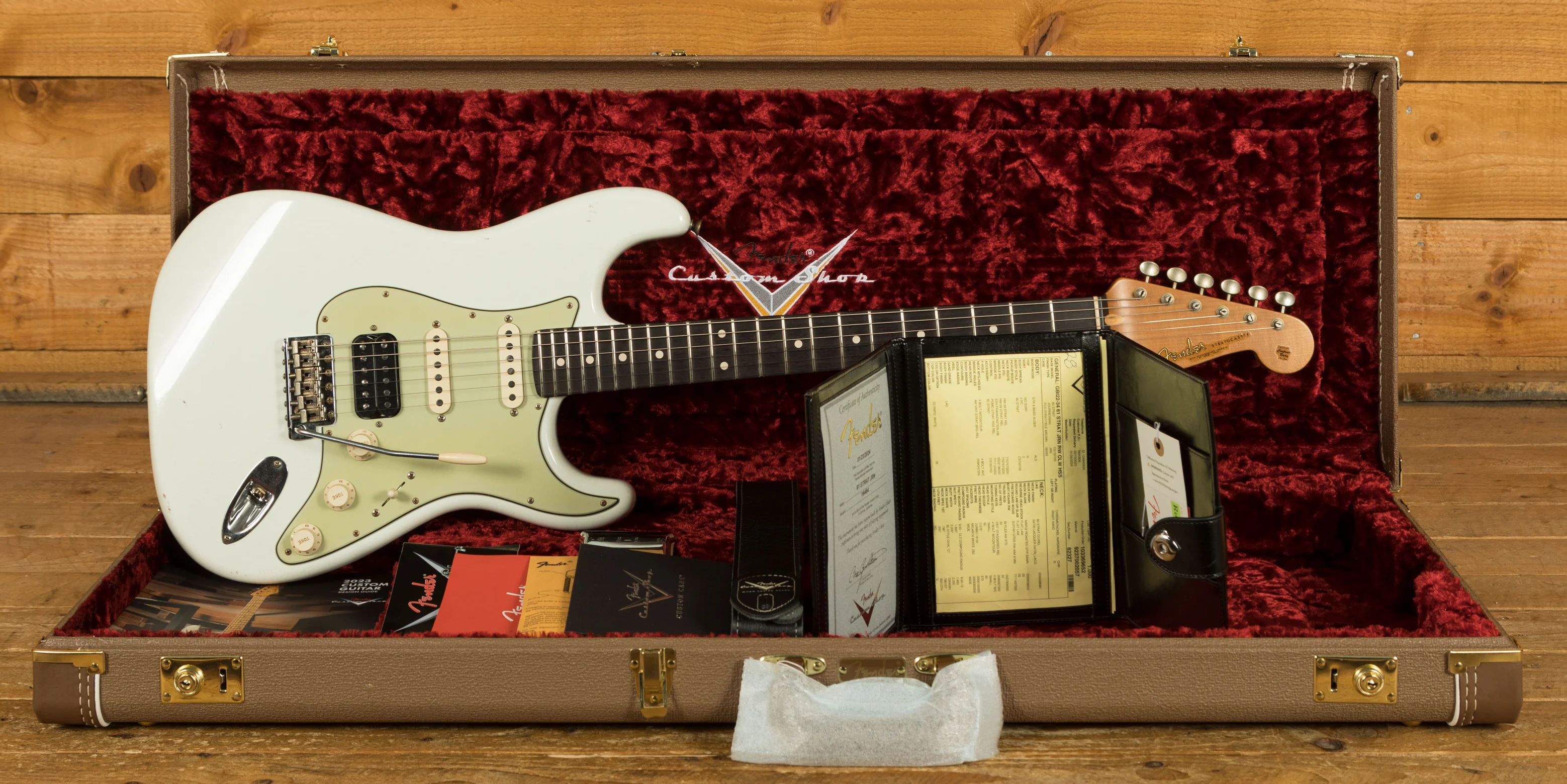 Fender Custom Shop 61 HSS Strat - Journeyman Relic Olympic White