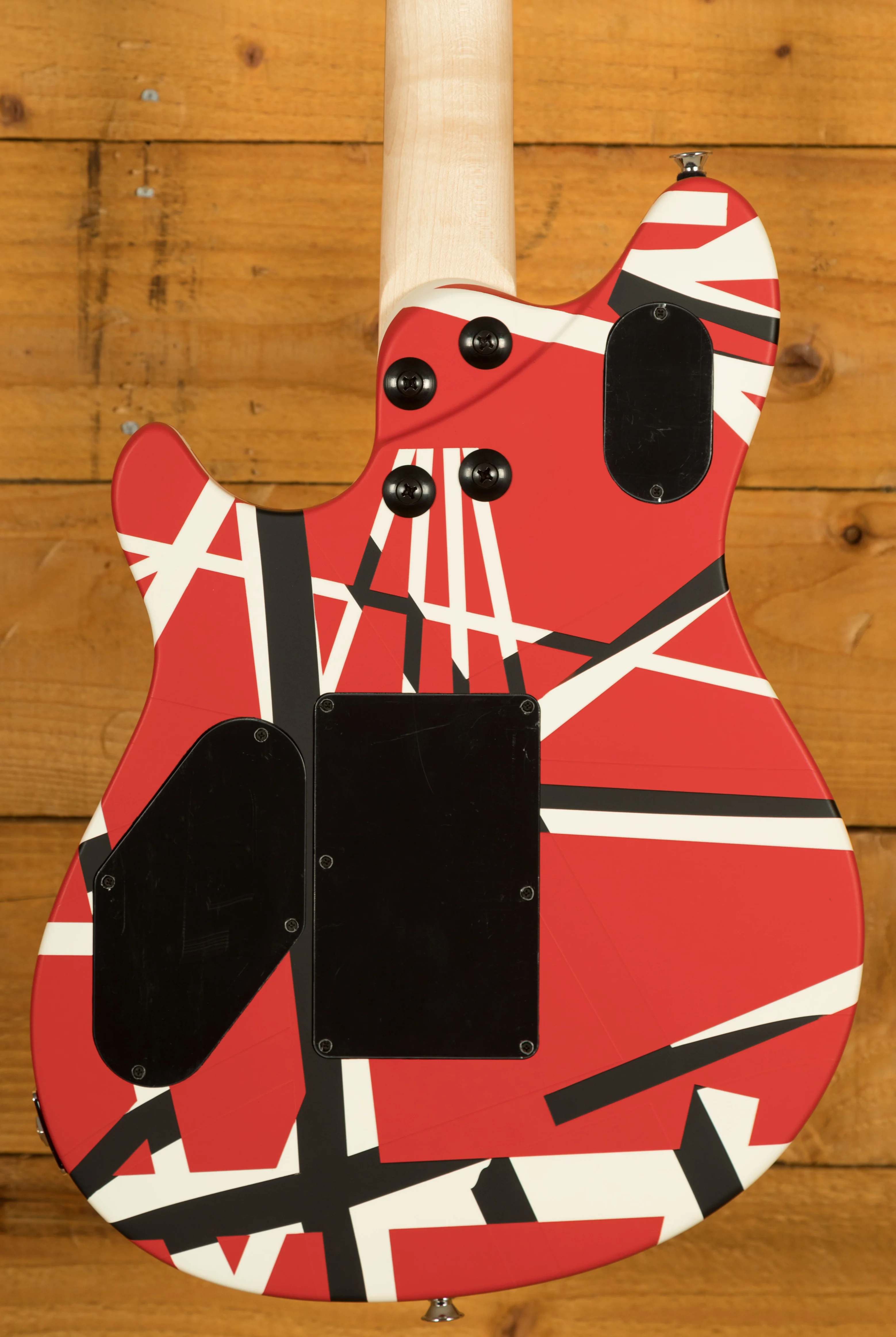 ギター EVH Striped Red with Black Stripe EVH Wolfgang Special Striped Series - Red with Black and