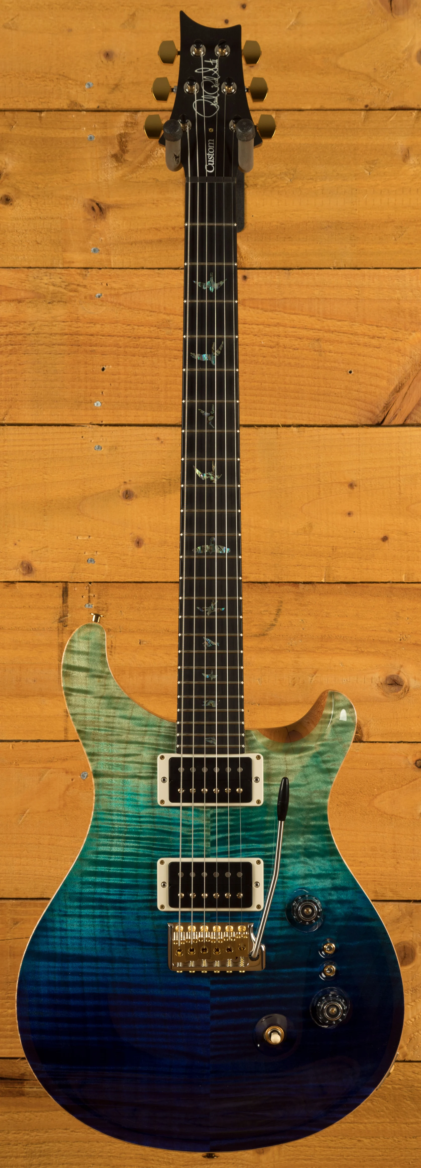 【締】PRS SE Custom 24-08-Faded Blue【木目選定品】 PRS SE Custom 24-08 Faded Blue 【美品】 PRS SE Custom 24-08 Quilt Top