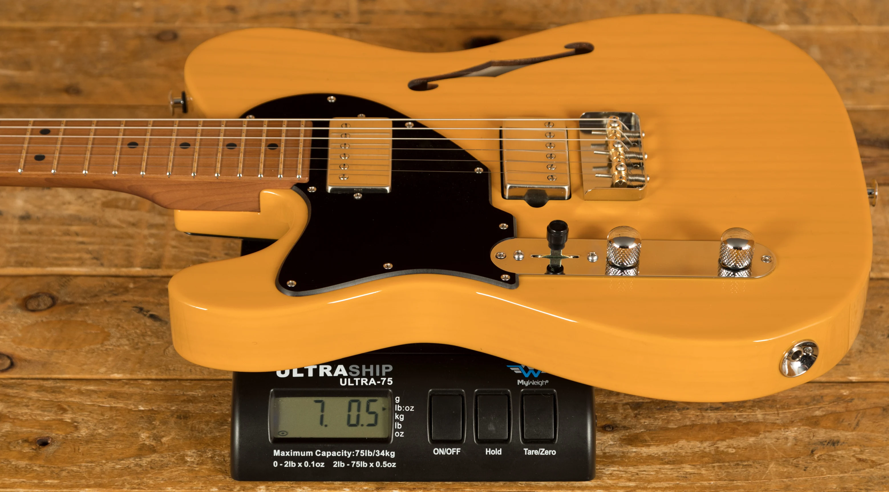 Suhr Alt T Dealer Select - Trans Butterscotch w/Roasted Maple Left