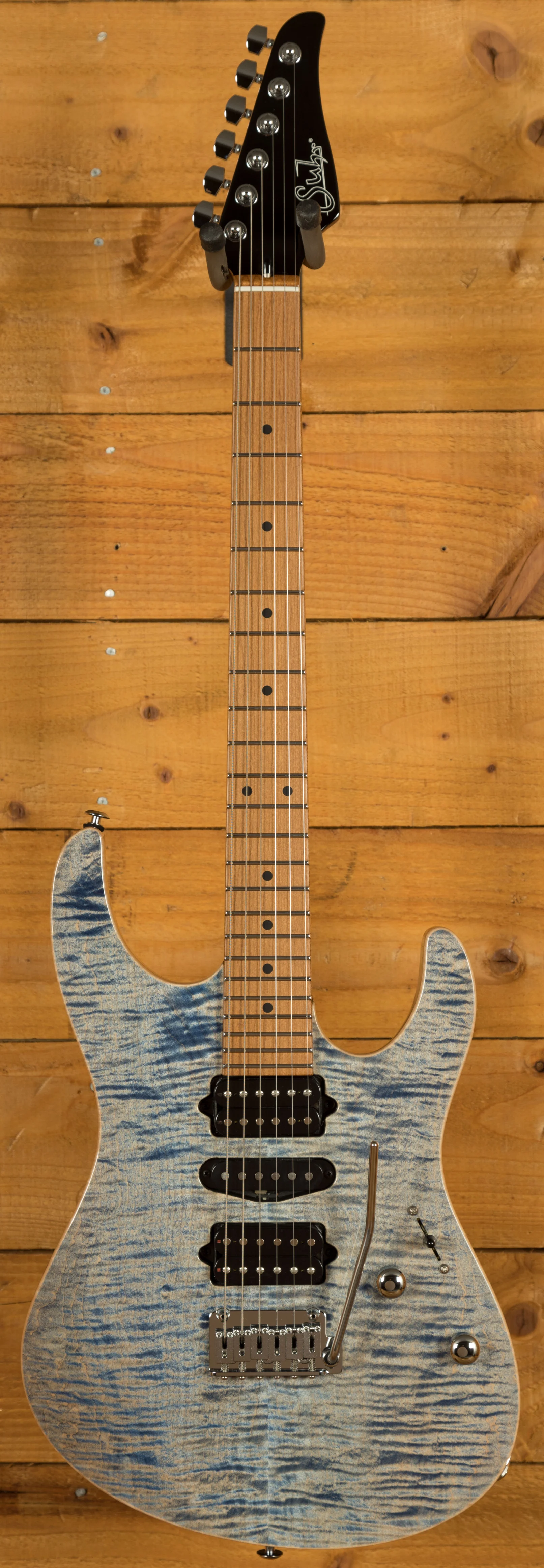ギター Suhr Modern Plus Trans Blue Denim Slate Suhr Modern Plus Trans Blue Denim/Slate Maple