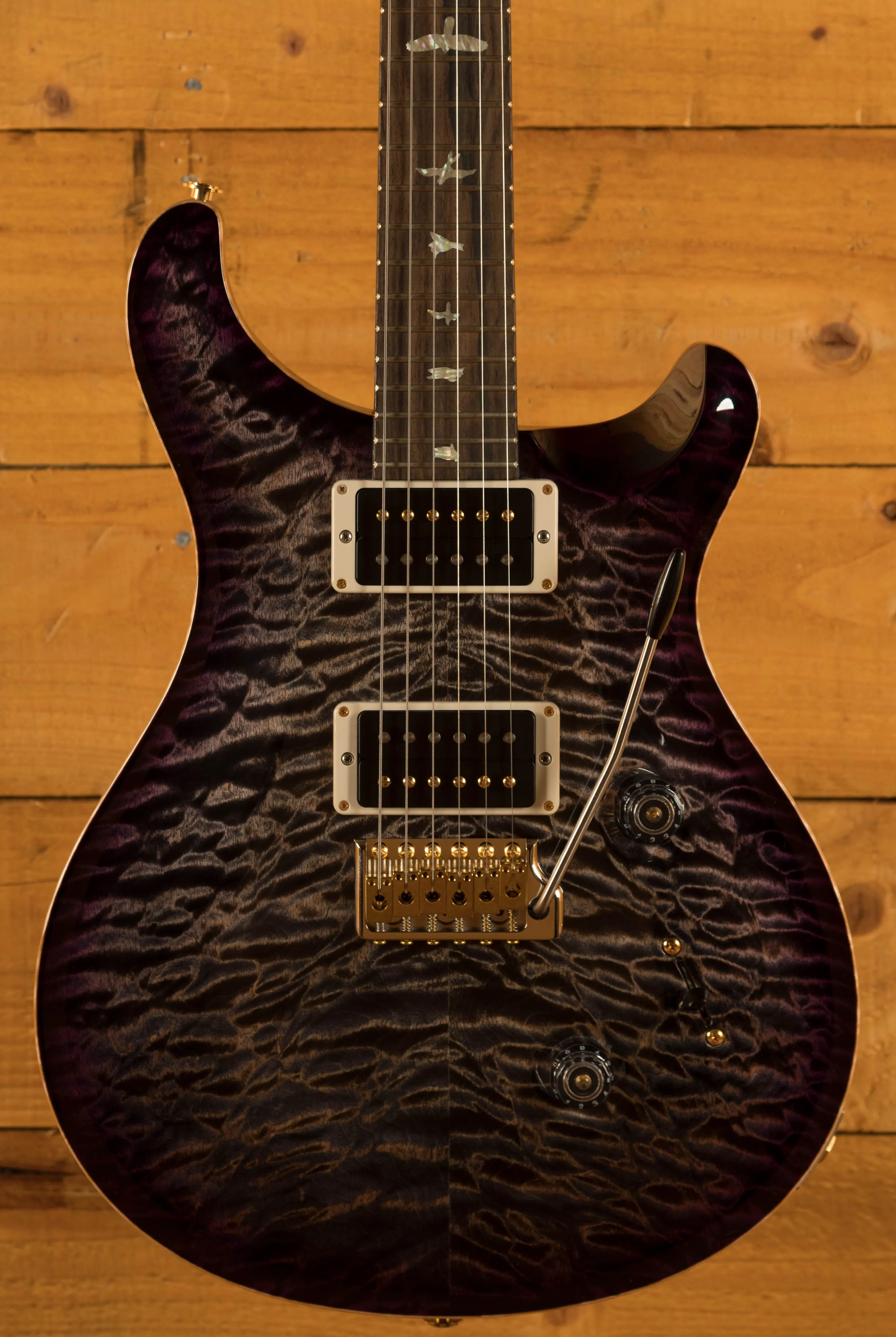 PRS Wood Library Custom 24 Charcoal Purpleburst Roasted Maple