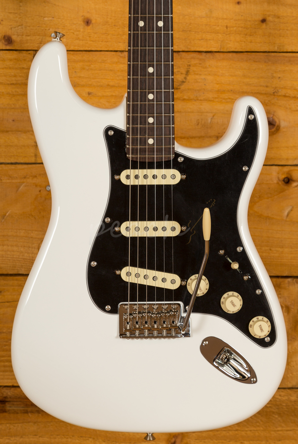 Fender American Performer Strat Rosewood Arctic White - Peach Guitars