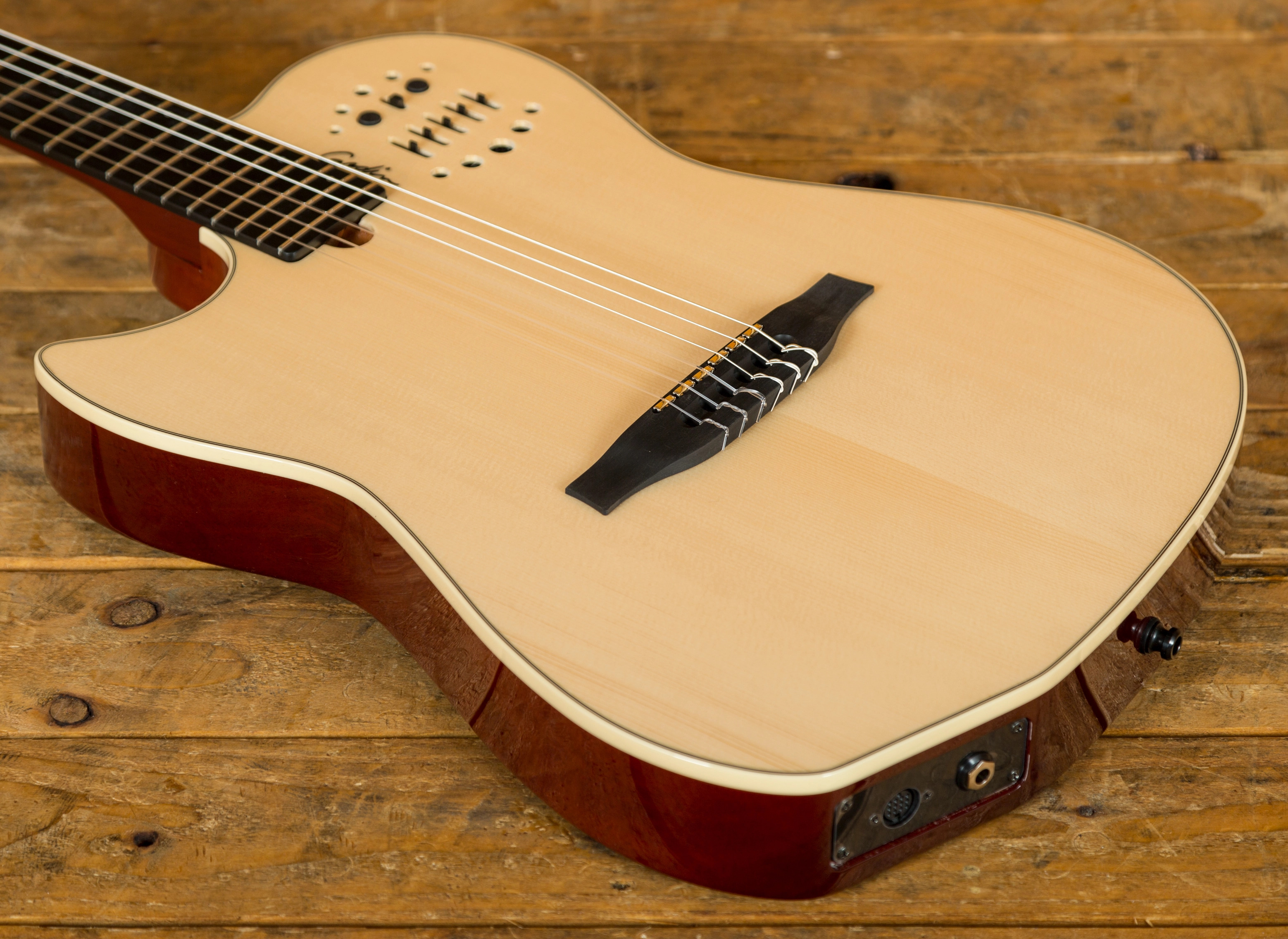 Godin Multiac Nylon Left Handed Peach Guitars