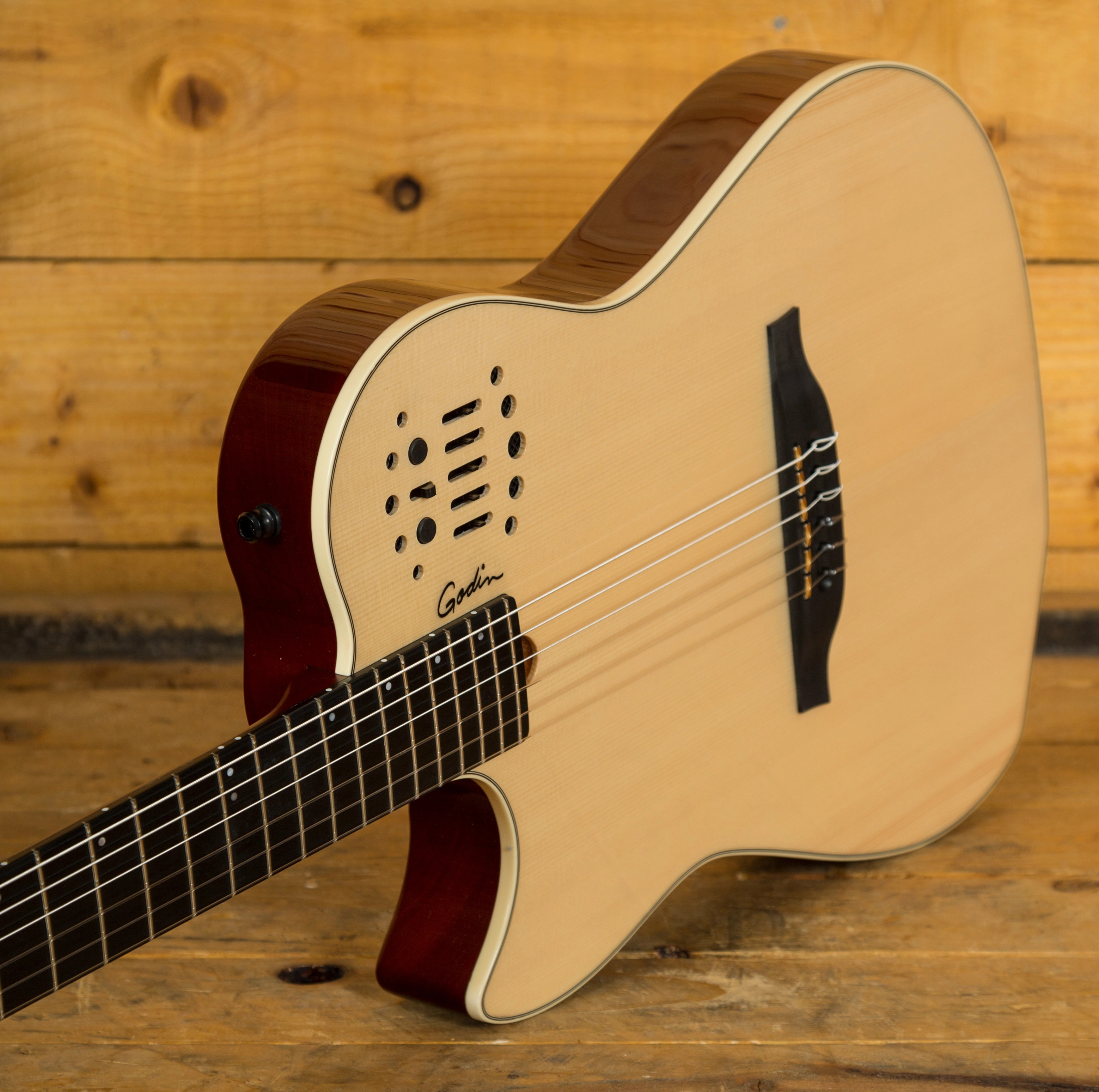 Godin Multiac Nylon Left Handed Peach Guitars