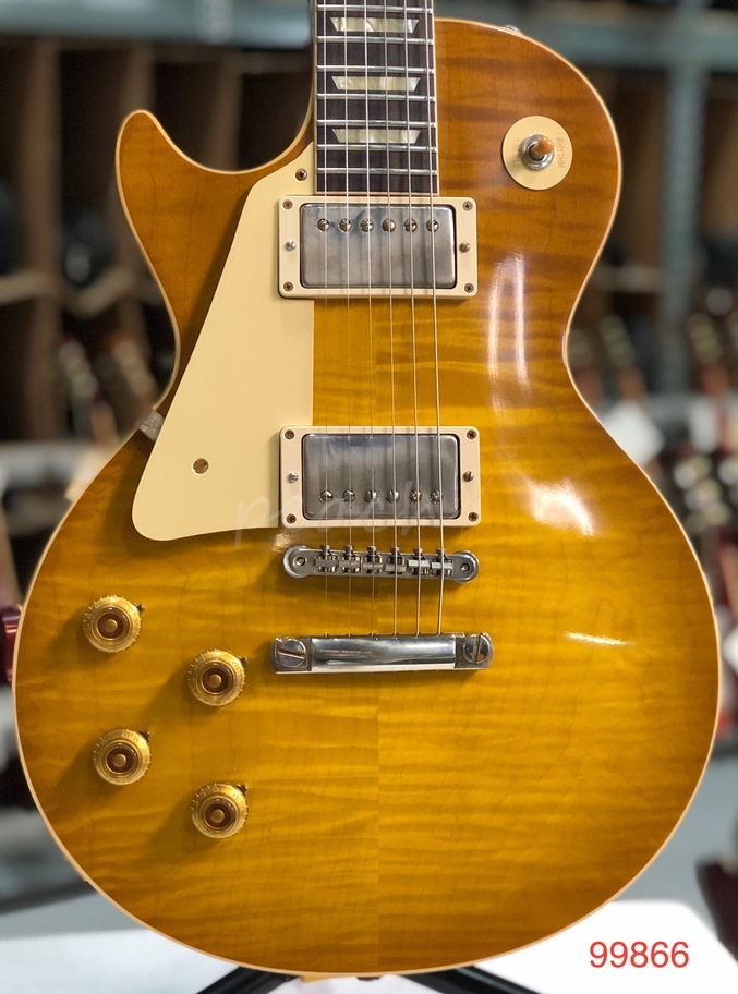 Gibson Custom 60th Anniv 59 Les Paul Golden Poppy Burst Lh Peach Guitars