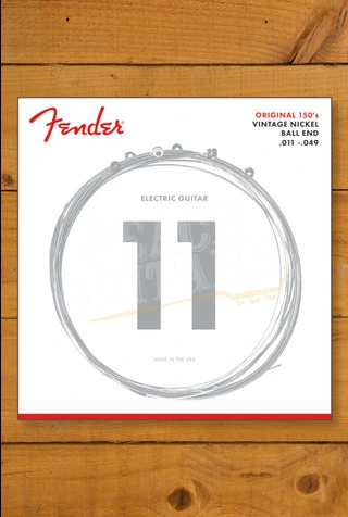 Fender Original 150M Pure Nickel Wound Electric Guitar Strings - Ball End - Gauges .011-.049