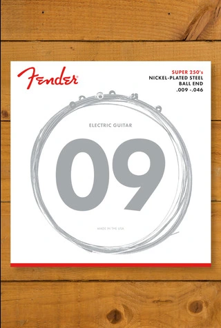 Fender Super 250LR Nickel Plated Steel Electric Guitar Strings - Ball End - Gauges .009-.046