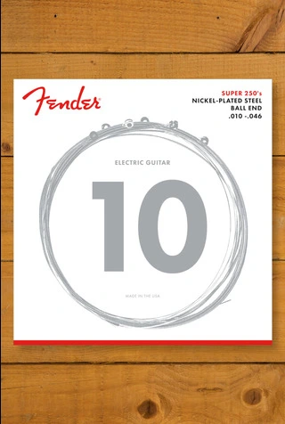 Fender Super 250R Nickel Plated Steel Electric Guitar Strings - Ball End - Gauges .010-.046