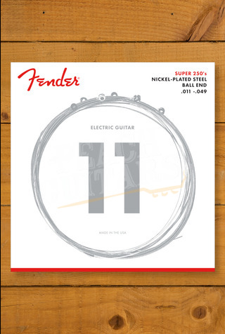 Fender Super 250M Nickel Plated Steel Electric Guitar Strings - Ball End - Gauges .011-.049