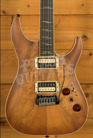 Schecter C-1 Exotic Spalted Maple - Satin Natural Vintage Burst