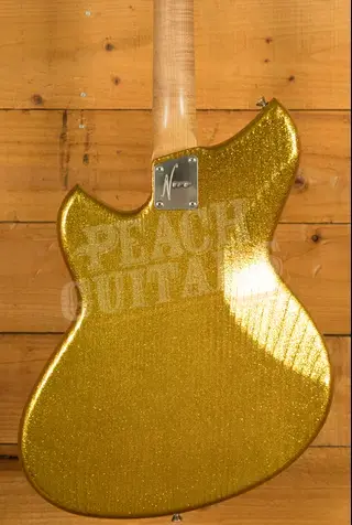 Novo Custom Series Serus J | Your Gold Dress Sparkle - Aged Pearloid Pickguard