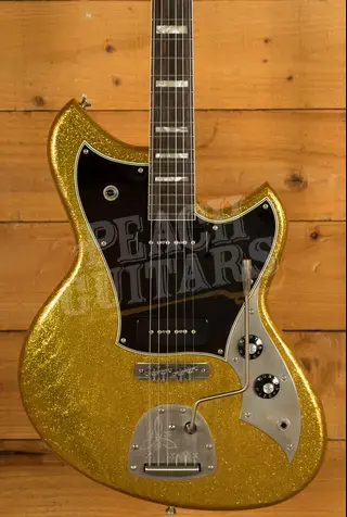 Novo Custom Series Serus J | Your Gold Dress Sparkle - Black Pickguard