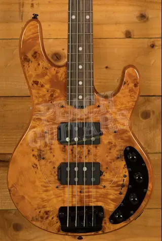 Sterling RAY34HHPB StingRay HH Bass - Burled Amber