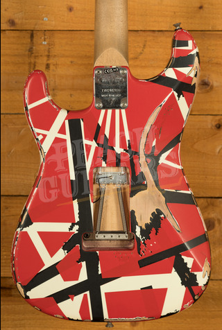 EVH Striped Series Frankenstein Frankie | Red w/Black Stripes Relic