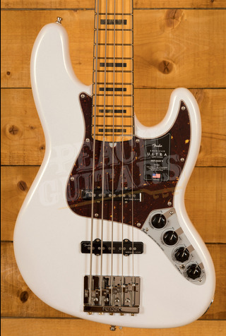 Fender American Ultra Jazz Bass V | 5-String - Maple - Arctic Pearl