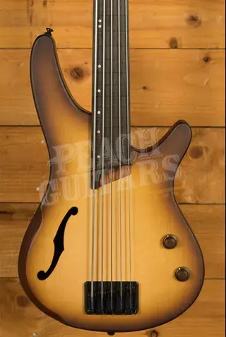 Ibanez SRH500F Soundgear Series Bass Workshop Semi-Hollow Bass - Jatoba - Natural Browned Burst