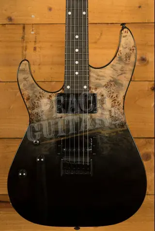 Schecter C-1 Standard - Roasted Maple - Black Fade Burst Burl - Left-Handed