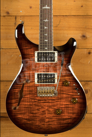 PRS SE Custom | Custom 24 Semi-Hollow Piezo - Orange Tiger Smokeburst