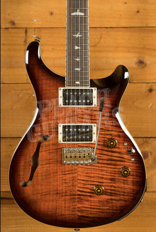 PRS SE Custom | Custom 24 Semi-Hollow Piezo - Orange Tiger Smokeburst