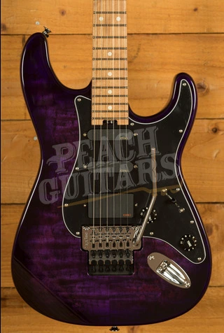 Charvel Marco Sfogli So-Cal Style 1 HSS FR CM - Caramelized Maple - Transparent Purple Burst