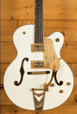 Gretsch Synchromatic Falcon Hollow Body Single-Cut with Bigsby - Ebony - Snowcrest White