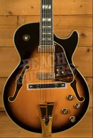 Ibanez GB10SE George Benson Hollow Body - Ebony - Brown Sunburst