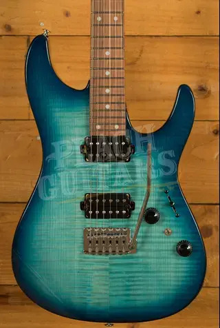 Ibanez AZ24S1F AZ Series Standard - Jatoba - Transparent Turquiose Burst