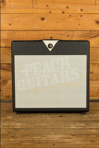 Divided By 13 1x12 Open Back Cabinet | Celestion G12H - Black Bronco Tolex - Cream V