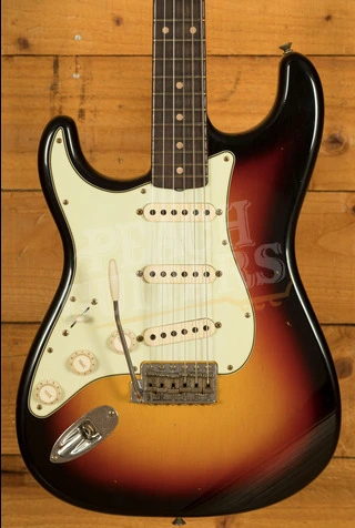 Fender Custom Shop '61 Strat Journeyman Relic 3 Tone Sunburst Left Handed