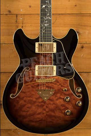 Ibanez AS Artcore Expressionist | AS93QMSP - Dark Brown Sunburst