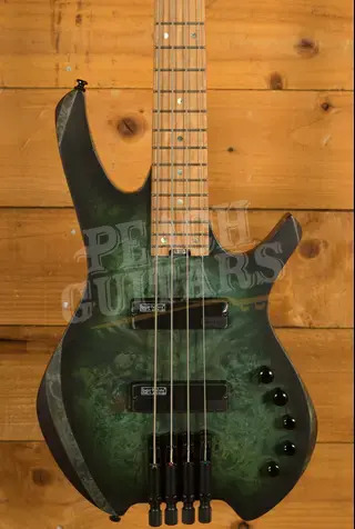 Cort Artisan Space 4 Headless Bass - Roasted Maple - Star Dust Green