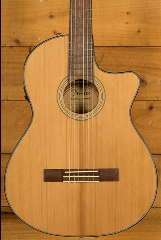 Fender CN-140SCE Solid-Top Cutaway Classical Guitar - Natural